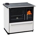 TOPSTOVE Kuchnia stalowo żeliwna z piekarnikiem 8-11kW, bez płaszcza wodnego (wylot spalin lewy: 120mm, kolor: biały) - spełnia anty-smogowy EkoProjekt 58477289